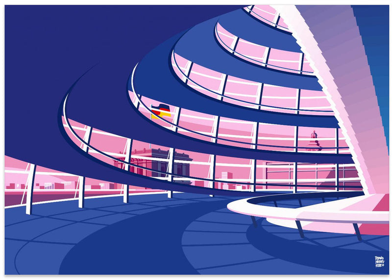 Berlin Reichstag - Stretched Canvas, Poster or Fine Art Print I Heart Wall Art