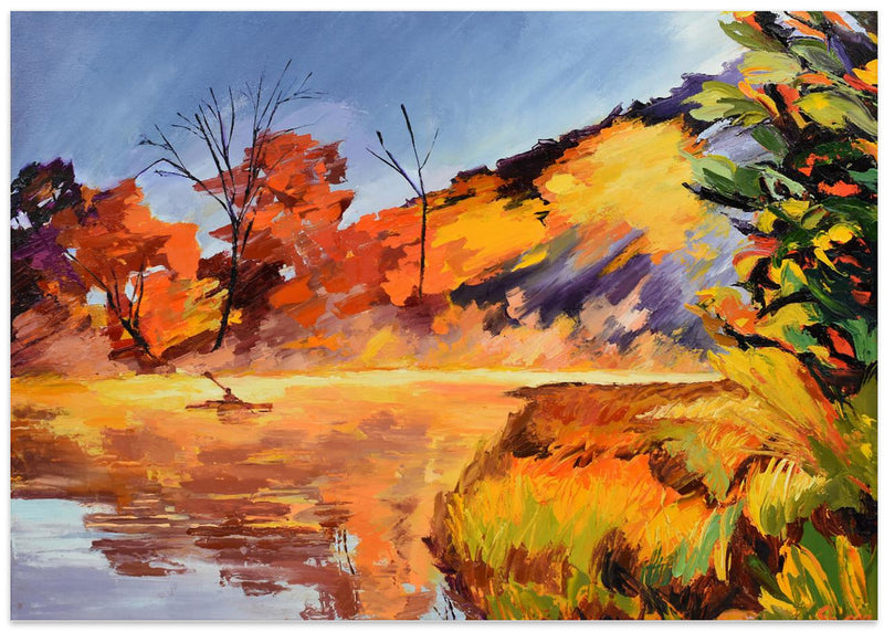 Kayak and Orangetrees - Stretched Canvas, Poster or Fine Art Print I Heart Wall Art