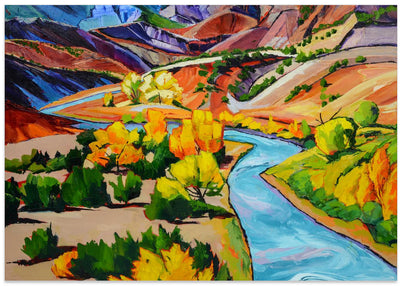 Meandering River - Stretched Canvas, Poster or Fine Art Print I Heart Wall Art