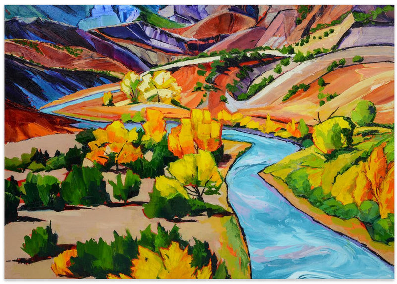 Meandering River - Stretched Canvas, Poster or Fine Art Print I Heart Wall Art