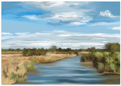 River of Reeds, Botswana - Stretched Canvas, Poster or Fine Art Print I Heart Wall Art
