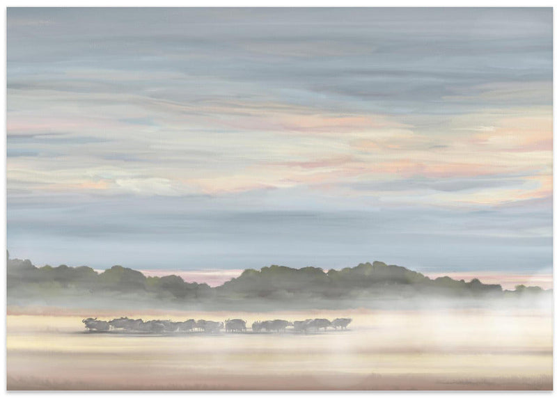 Buffalos In Botswana - Stretched Canvas, Poster or Fine Art Print I Heart Wall Art