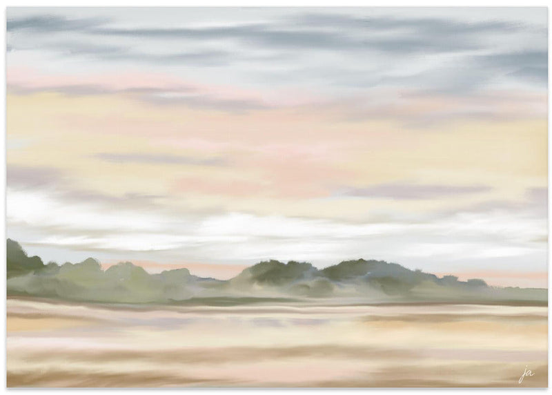 Gentle Dawnscape - Stretched Canvas, Poster or Fine Art Print I Heart Wall Art