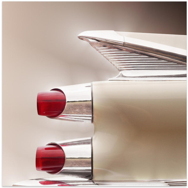 American classic car Custom Royal 1959 tail fin - Square Stretched Canvas, Poster or Fine Art Print I Heart Wall Art