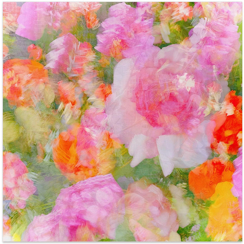 My Rose Garden Impression - Square Stretched Canvas, Poster or Fine Art Print I Heart Wall Art