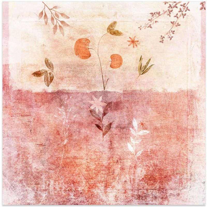 Pink - Square Stretched Canvas, Poster or Fine Art Print I Heart Wall Art