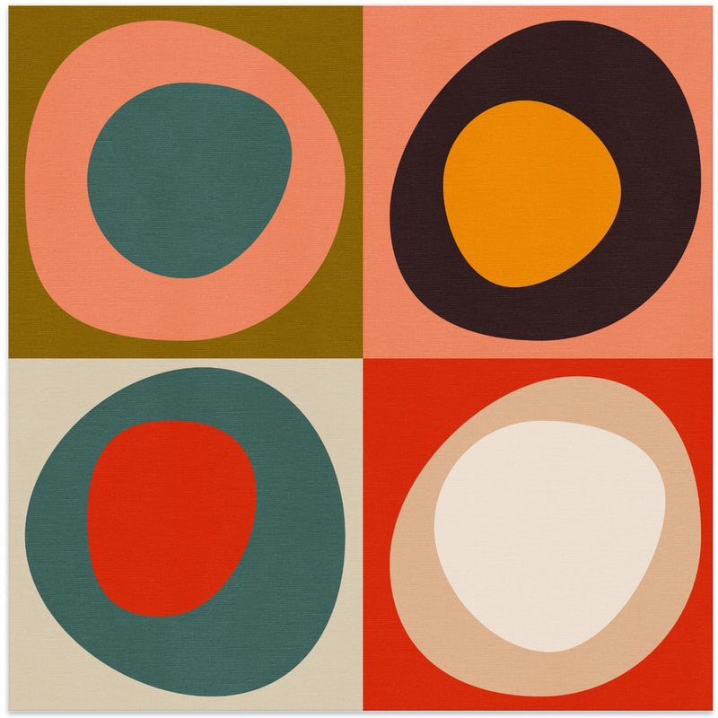 Bauhaus New 3 - Square Stretched Canvas, Poster or Fine Art Print I Heart Wall Art