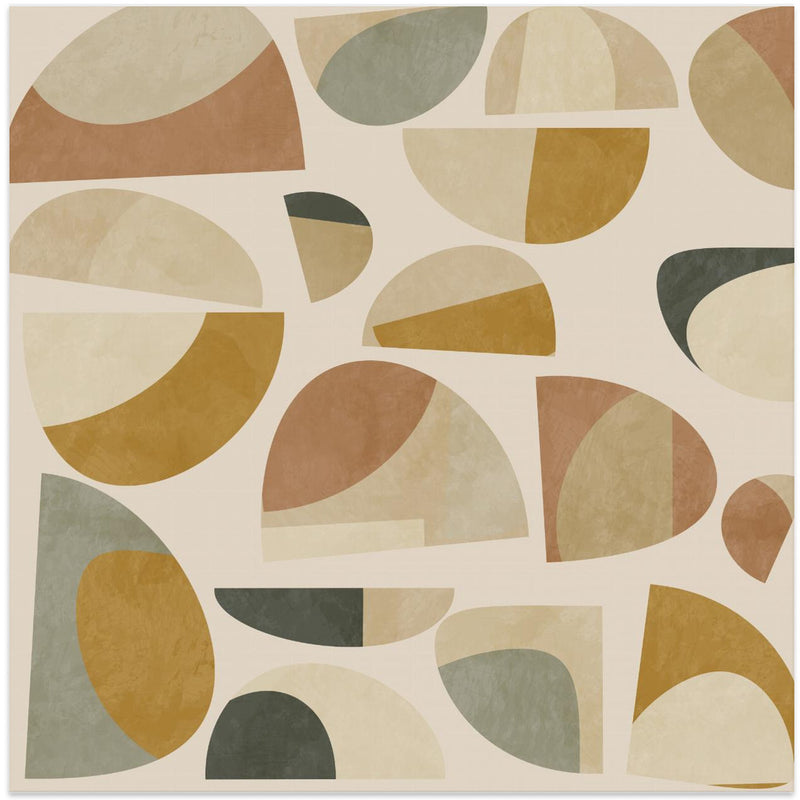 Pattern3 Mid Earth 1 Kopie - Square Stretched Canvas, Poster or Fine Art Print I Heart Wall Art