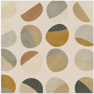 Pattern3 Mid Earth 4 - Square Stretched Canvas, Poster or Fine Art Print I Heart Wall Art