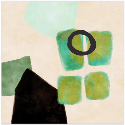 Organic Painted 11 10600px   14. Dezember 2020 11.15 Kopie - Square Stretched Canvas, Poster or Fine Art Print I Heart Wall Art