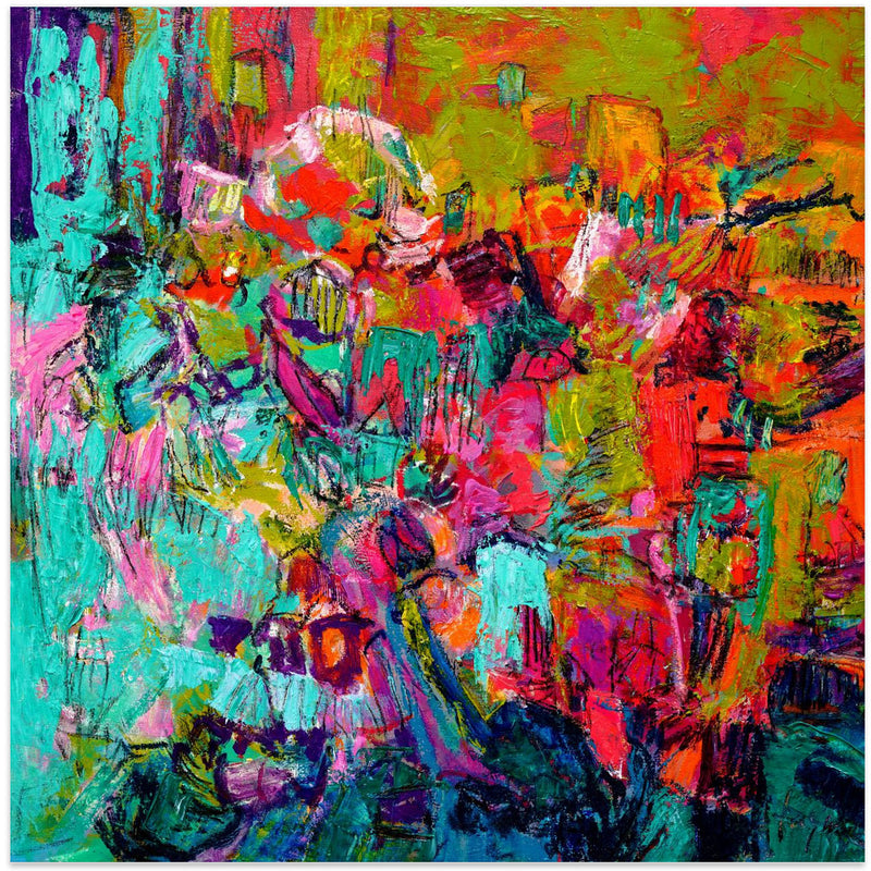 From My Garden Window - Square Stretched Canvas, Poster or Fine Art Print I Heart Wall Art