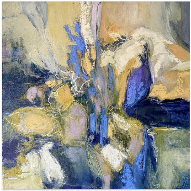 Irises - Square Stretched Canvas, Poster or Fine Art Print I Heart Wall Art