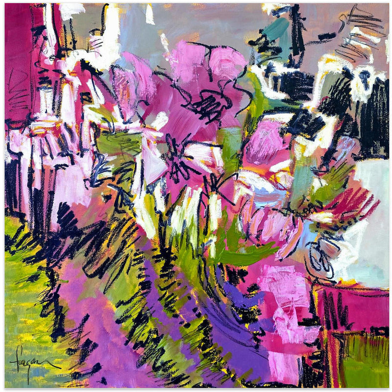 Df675a and To Everything There Is a Season Bloom I - Square Stretched Canvas, Poster or Fine Art Print I Heart Wall Art