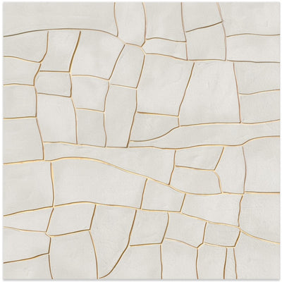 Golden crack A - Square Stretched Canvas, Poster or Fine Art Print I Heart Wall Art