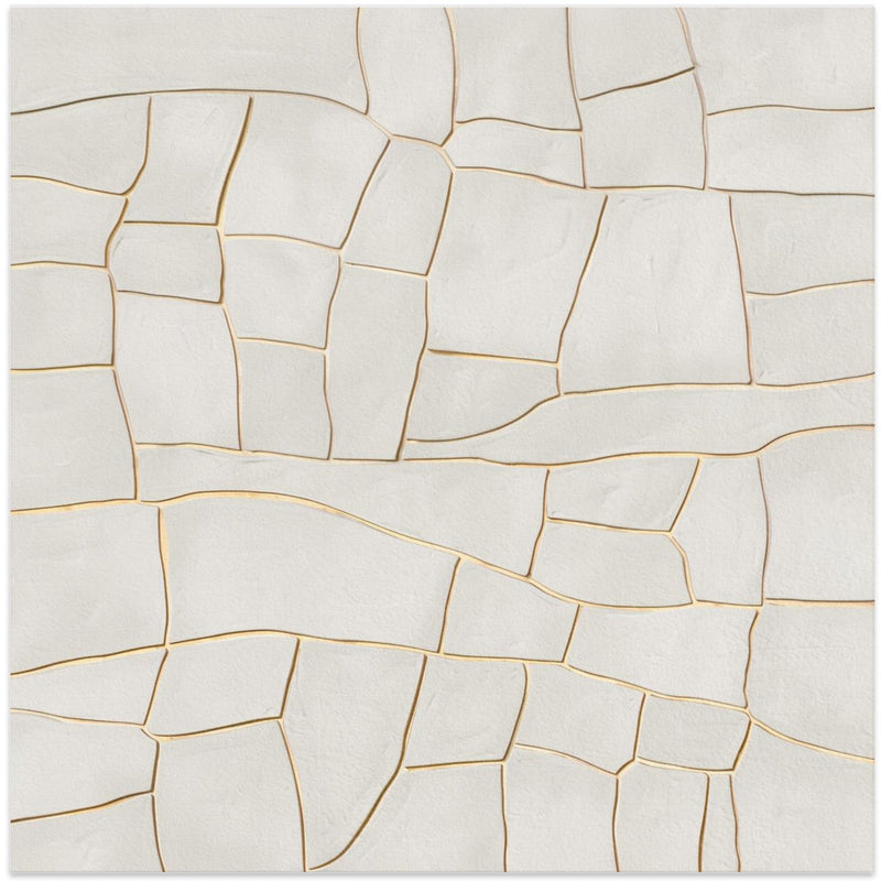 Golden crack A - Square Stretched Canvas, Poster or Fine Art Print I Heart Wall Art