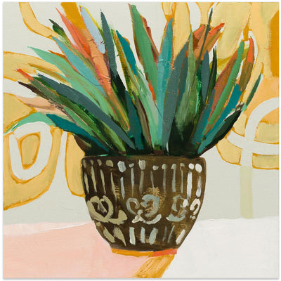 Planted Fern - Square Stretched Canvas, Poster or Fine Art Print I Heart Wall Art