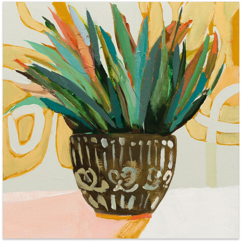 Planted Fern - Square Stretched Canvas, Poster or Fine Art Print I Heart Wall Art