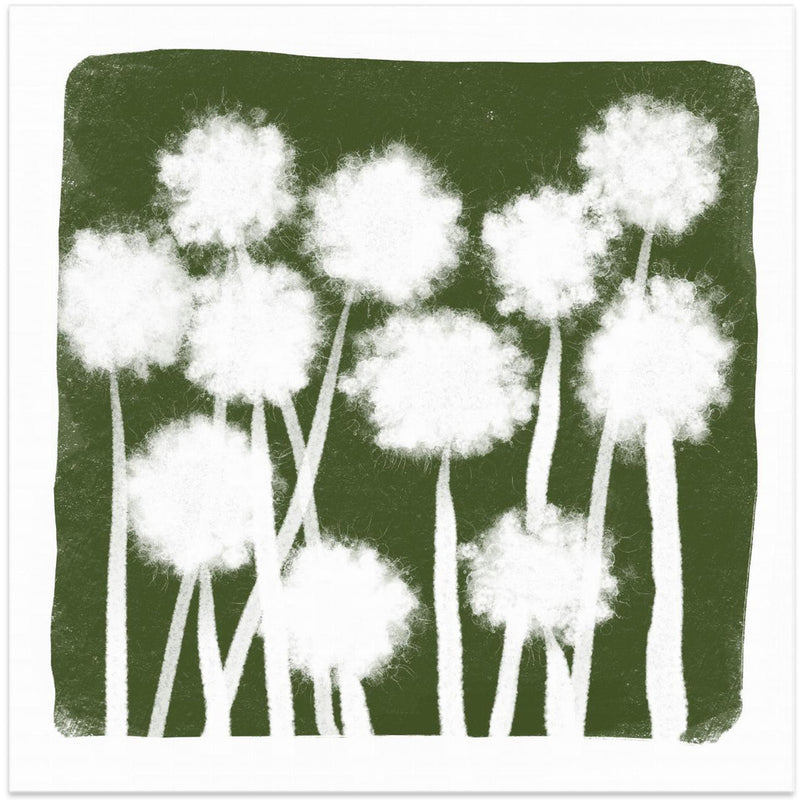 Green Abstract - Square Stretched Canvas, Poster or Fine Art Print I Heart Wall Art