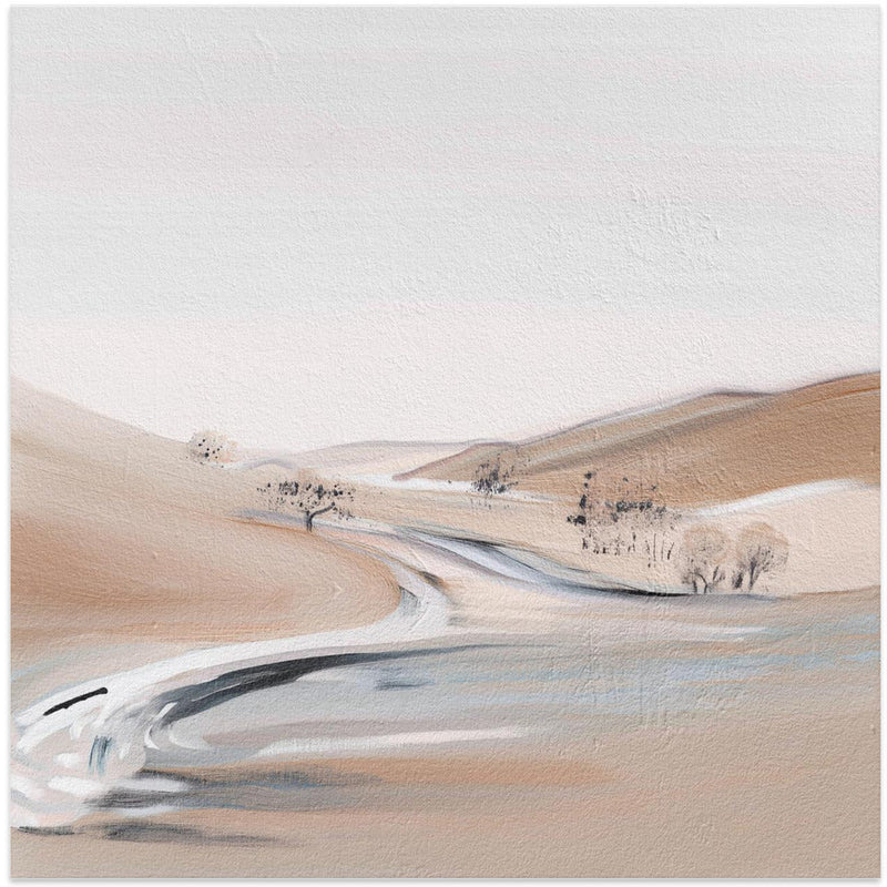 Farm View III - Square Stretched Canvas, Poster or Fine Art Print I Heart Wall Art