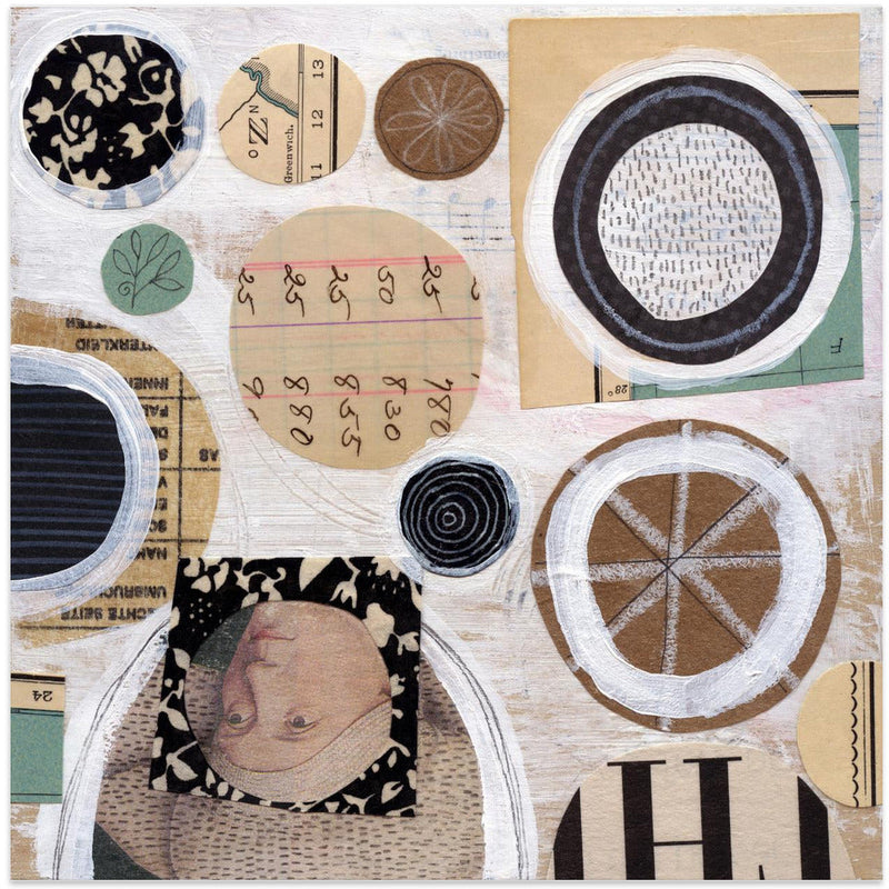 Whimsical Circles - Square Stretched Canvas, Poster or Fine Art Print I Heart Wall Art