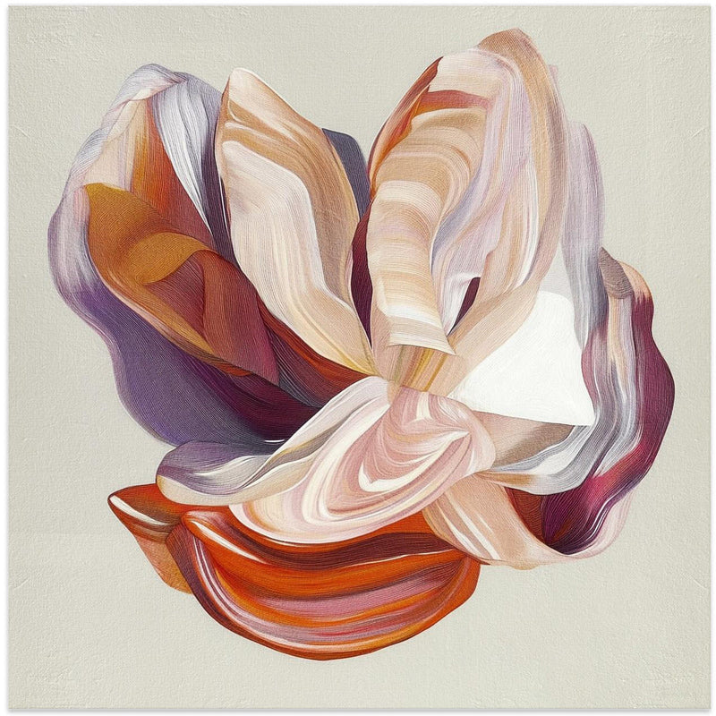 Flow Flower I - Square Stretched Canvas, Poster or Fine Art Print I Heart Wall Art