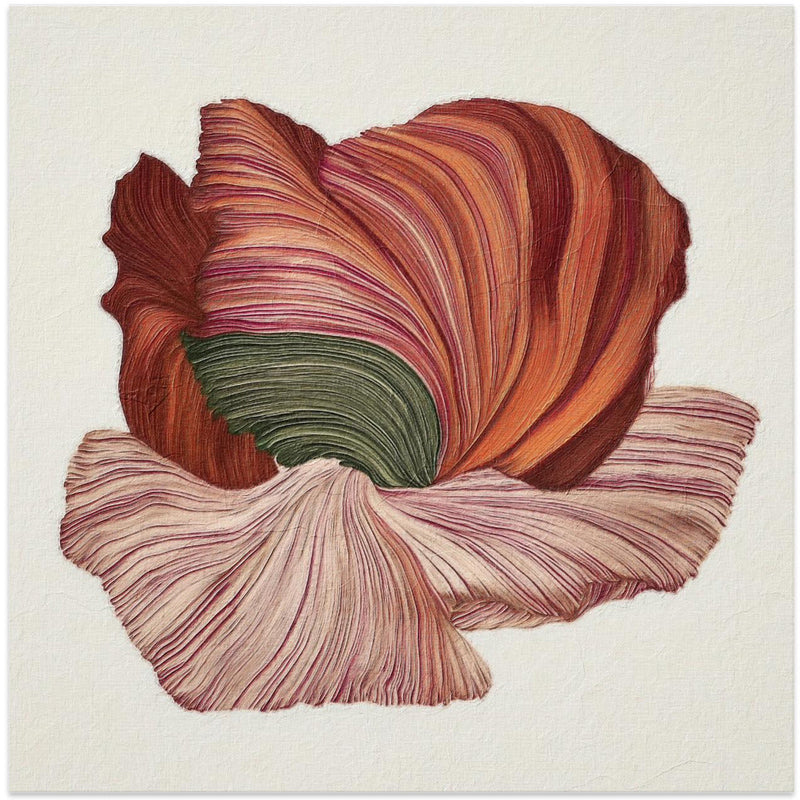 Floral lines I - Square Stretched Canvas, Poster or Fine Art Print I Heart Wall Art