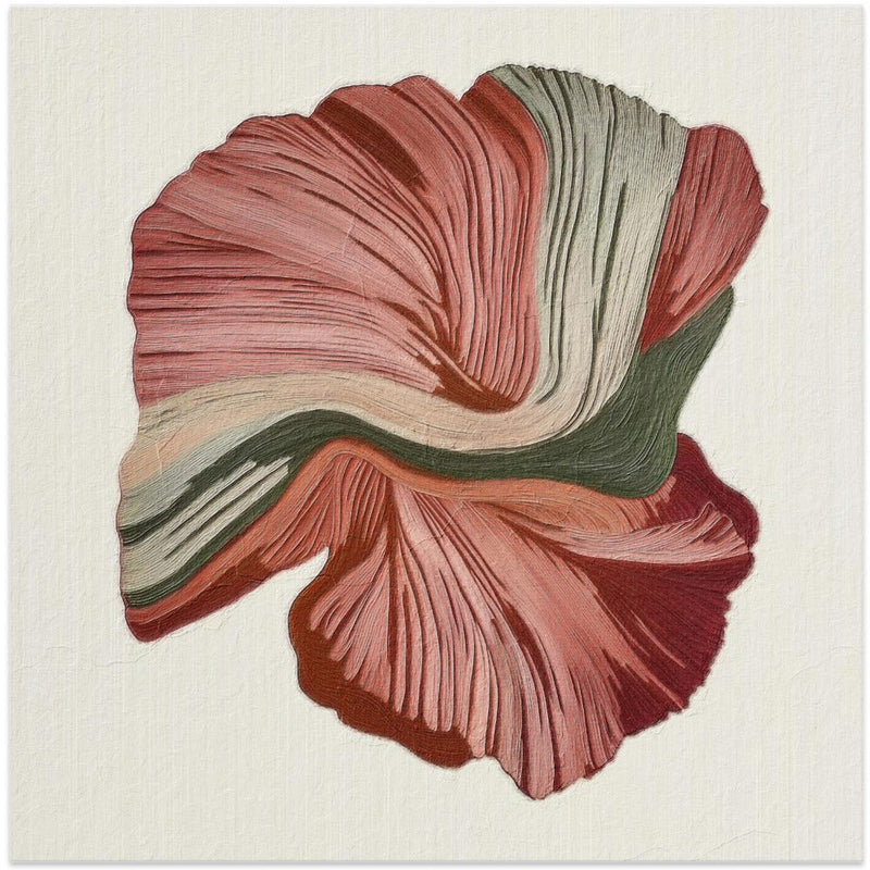 Floral Lines III - Square Stretched Canvas, Poster or Fine Art Print I Heart Wall Art