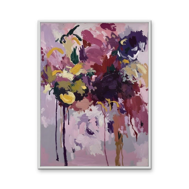 Posy - Abstract Floral Stretched Canvas Print or Framed Fine Art Print - I Heart Wall Art - Poster Print, Canvas Print or Framed Art Print