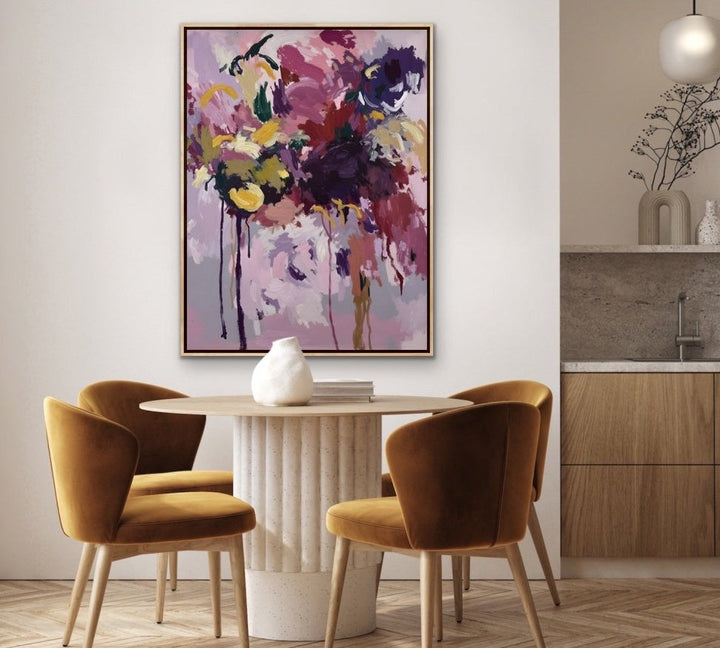 Posy - Abstract Floral Stretched Canvas Print or Framed Fine Art Print - I Heart Wall Art - Poster Print, Canvas Print or Framed Art Print