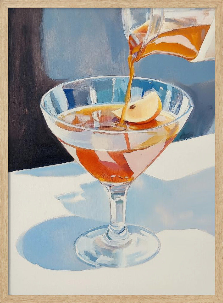 Pouring Lemon Tea into a Glass - Stretched Canvas, Poster or Fine Art Print I Heart Wall Art