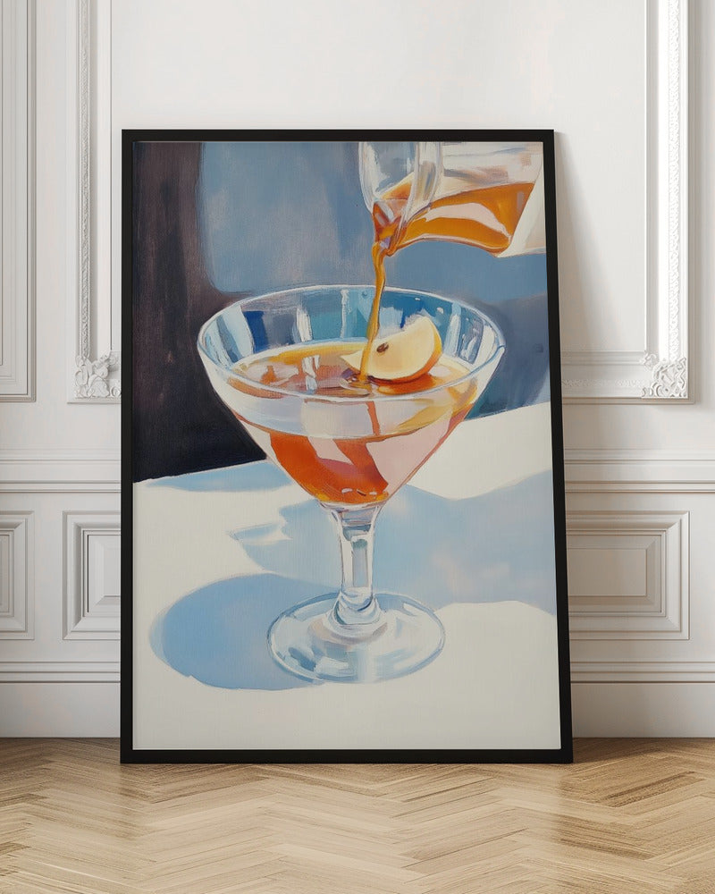 Pouring Lemon Tea into a Glass - Stretched Canvas, Poster or Fine Art Print I Heart Wall Art