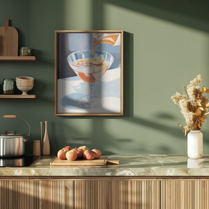 Pouring Lemon Tea into a Glass - Stretched Canvas, Poster or Fine Art Print I Heart Wall Art
