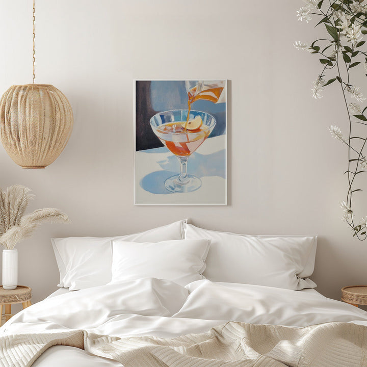 Pouring Lemon Tea into a Glass - Stretched Canvas, Poster or Fine Art Print I Heart Wall Art