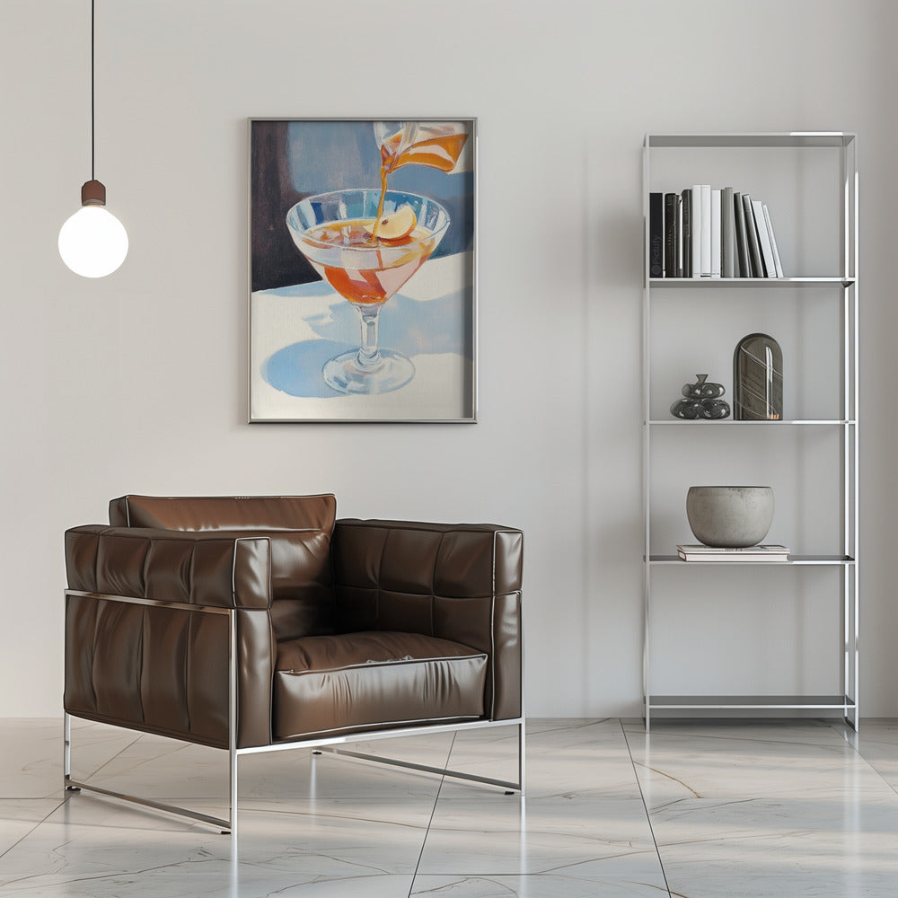 Pouring Lemon Tea into a Glass - Stretched Canvas, Poster or Fine Art Print I Heart Wall Art