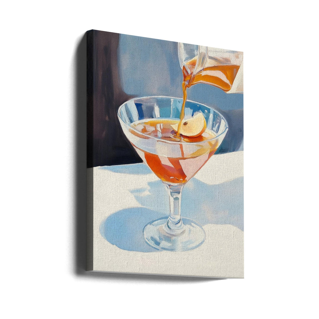 Pouring Lemon Tea into a Glass - Stretched Canvas, Poster or Fine Art Print I Heart Wall Art