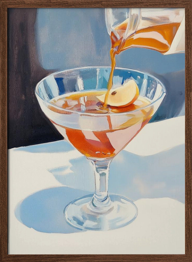 Pouring Lemon Tea into a Glass - Stretched Canvas, Poster or Fine Art Print I Heart Wall Art