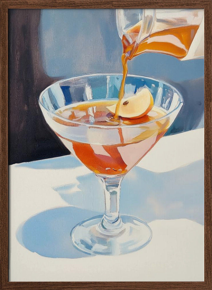 Pouring Lemon Tea into a Glass - Stretched Canvas, Poster or Fine Art Print I Heart Wall Art