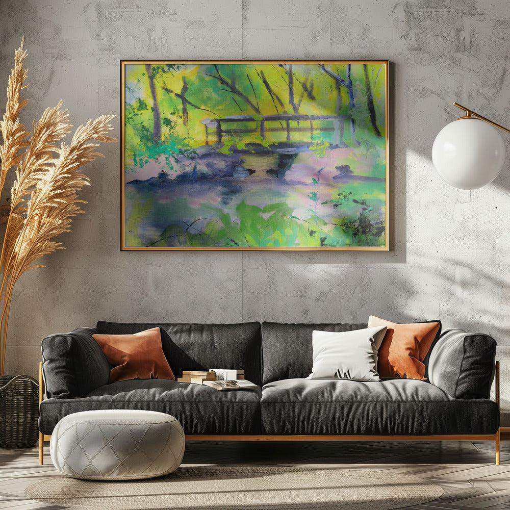 Princeton Canal - Stretched Canvas, Poster or Fine Art Print I Heart Wall Art
