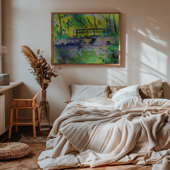 Princeton Canal - Stretched Canvas, Poster or Fine Art Print I Heart Wall Art