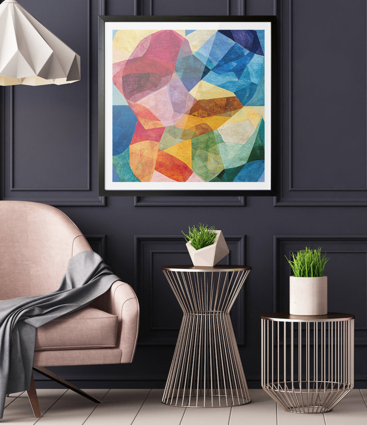 Prism Petals by IHeartStudio - Colourful Geometric Canvas Print