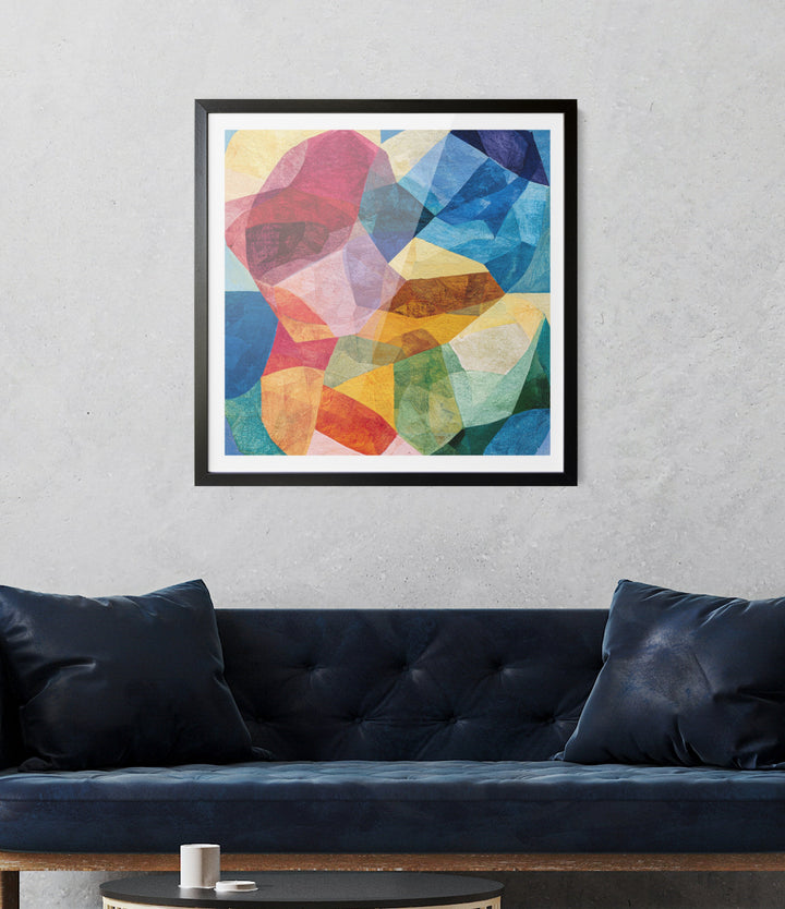 Prism Petals by IHeartStudio - Colourful Geometric Canvas Print