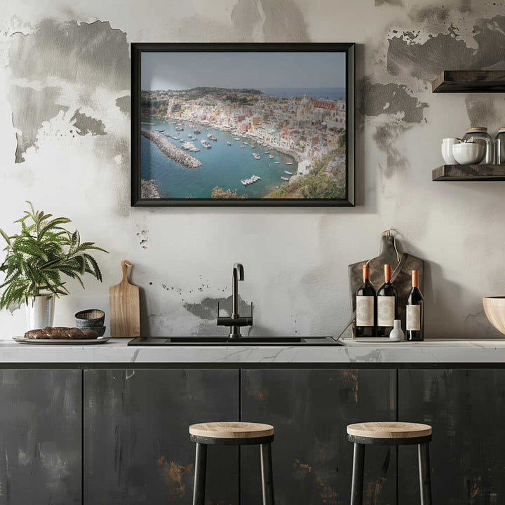 Procida Island View Ii - Stretched Canvas, Poster or Fine Art Print - I Heart Wall Art - Poster Print, Canvas Print or Framed Art Print