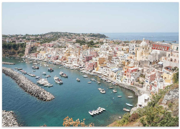 Procida Island View Ii - Stretched Canvas, Poster or Fine Art Print - I Heart Wall Art - Poster Print, Canvas Print or Framed Art Print