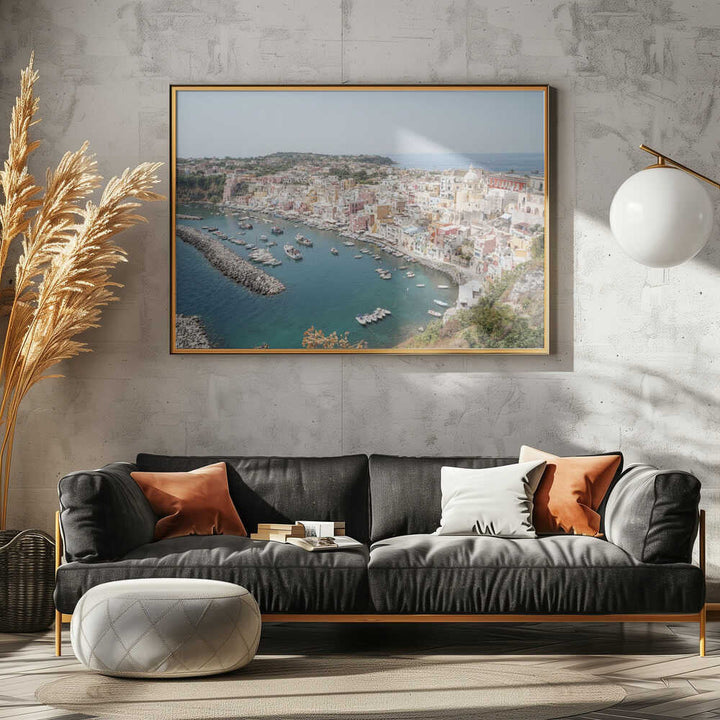 Procida Island View Ii - Stretched Canvas, Poster or Fine Art Print - I Heart Wall Art - Poster Print, Canvas Print or Framed Art Print