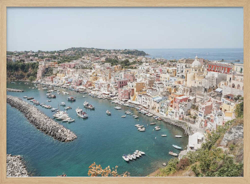 Procida Island View Ii - Stretched Canvas, Poster or Fine Art Print - I Heart Wall Art - Poster Print, Canvas Print or Framed Art Print