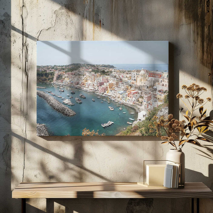 Procida Island View Ii - Stretched Canvas, Poster or Fine Art Print - I Heart Wall Art - Poster Print, Canvas Print or Framed Art Print