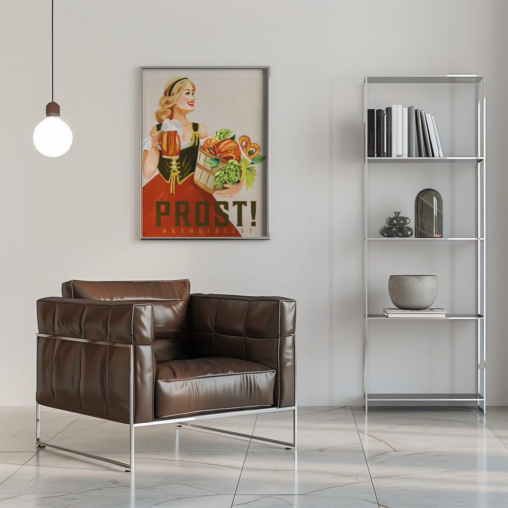 Prost Oktoberfest - Stretched Canvas, Poster or Fine Art Print I Heart Wall Art