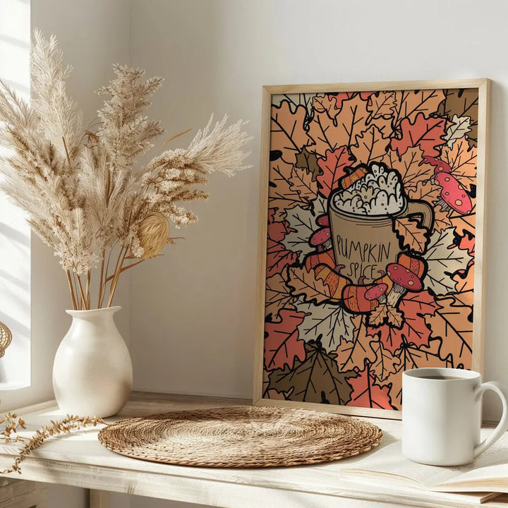 Pumpkin Spice - Stretched Canvas, Poster or Fine Art Print I Heart Wall Art