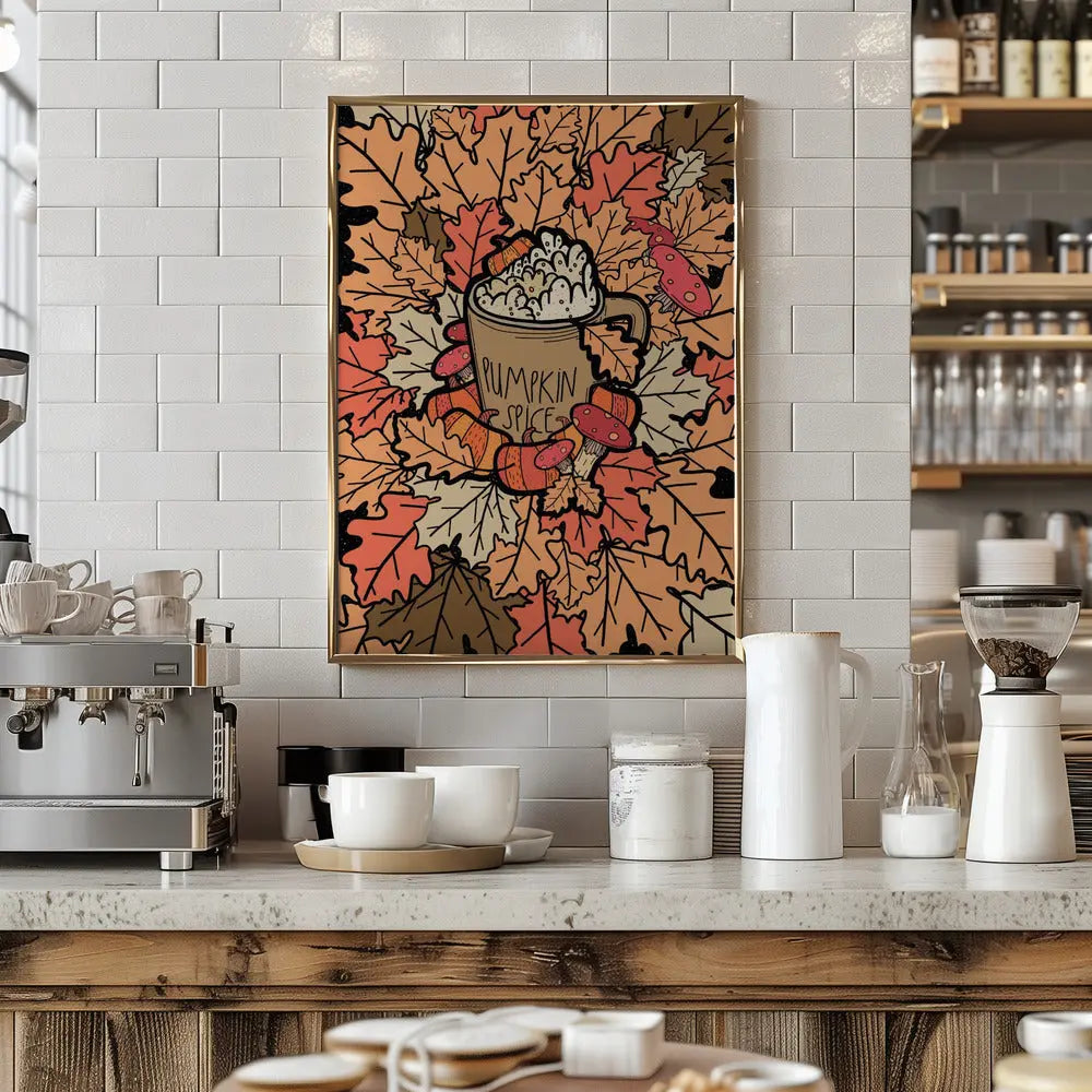 Pumpkin Spice - Stretched Canvas, Poster or Fine Art Print I Heart Wall Art