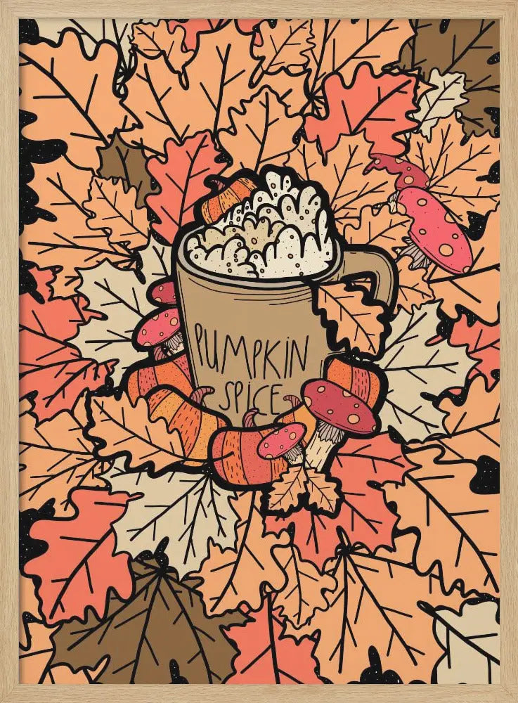 Pumpkin Spice - Stretched Canvas, Poster or Fine Art Print I Heart Wall Art